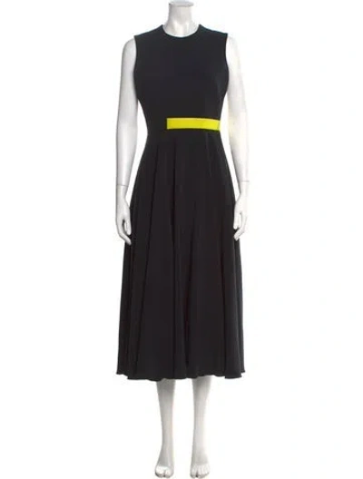 Pre-owned Roksanda Crew Neck Midi Length Dress In Multi