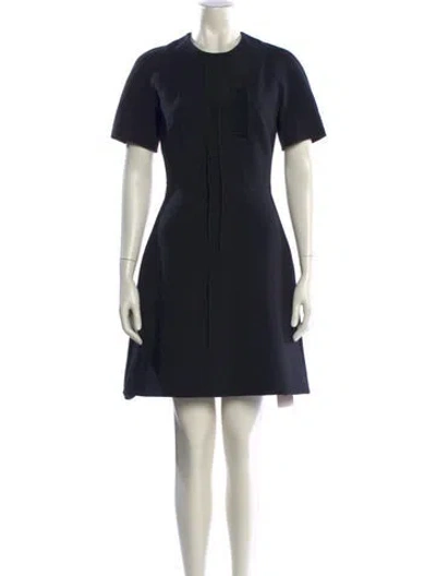 Pre-owned Roksanda Crew Neck Mini Dress In Black