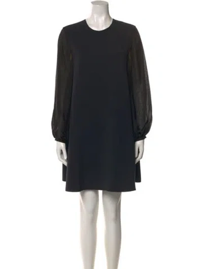 Pre-owned Roksanda Crew Neck Mini Dress In Black