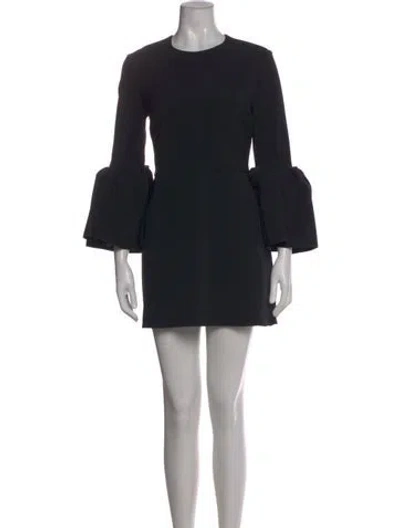 Pre-owned Roksanda Crew Neck Mini Dress In Black