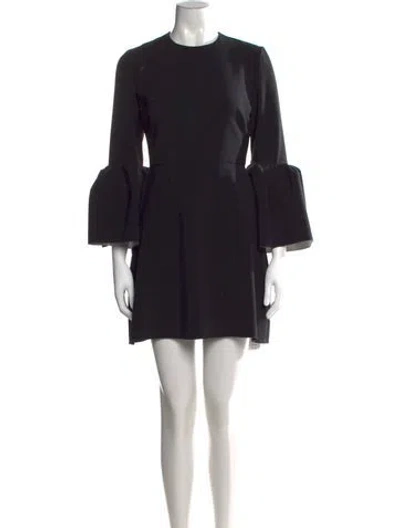 Pre-owned Roksanda Crew Neck Mini Dress In Black