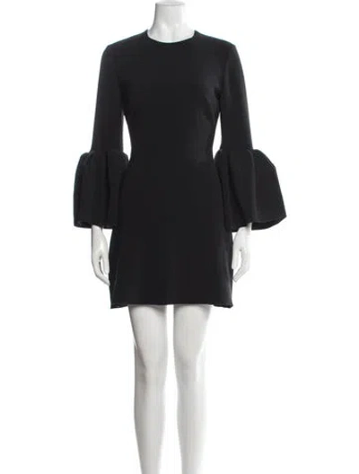 Pre-owned Roksanda Crew Neck Mini Dress In Black