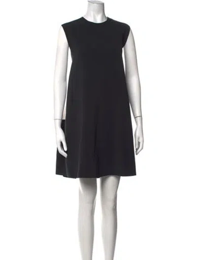 Pre-owned Roksanda Crew Neck Mini Dress In Black