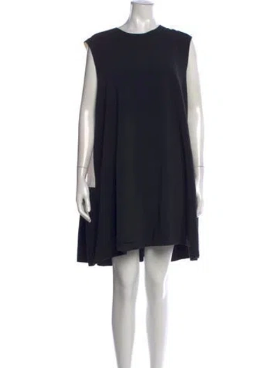 Pre-owned Roksanda Crew Neck Mini Dress In Black/neutrals