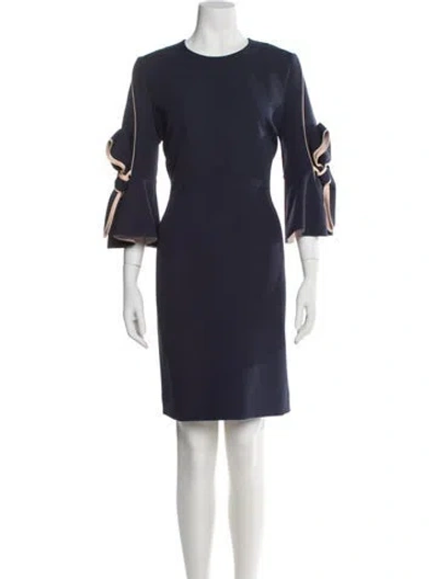Pre-owned Roksanda Crew Neck Mini Dress In Blue
