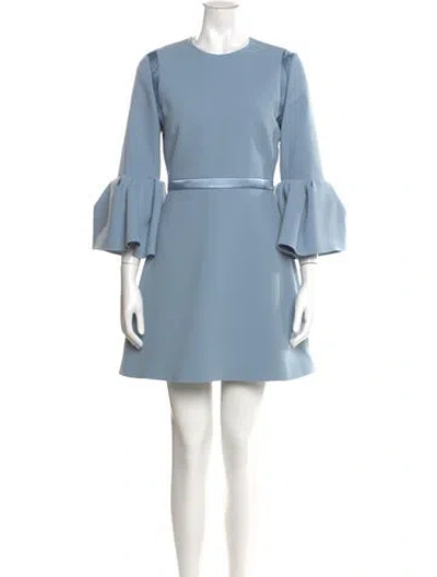 Pre-owned Roksanda Crew Neck Mini Dress In Blue