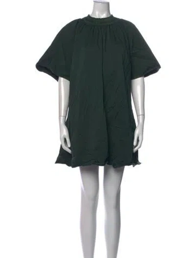 Pre-owned Roksanda Crew Neck Mini Dress In Green