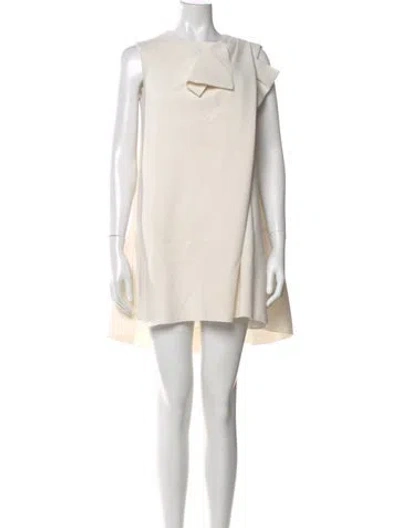 Pre-owned Roksanda Crew Neck Mini Dress In Neutral