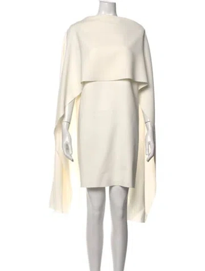 Pre-owned Roksanda Crew Neck Mini Dress In Neutrals