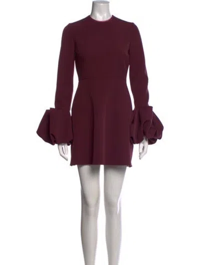Pre-owned Roksanda Crew Neck Mini Dress In Purple