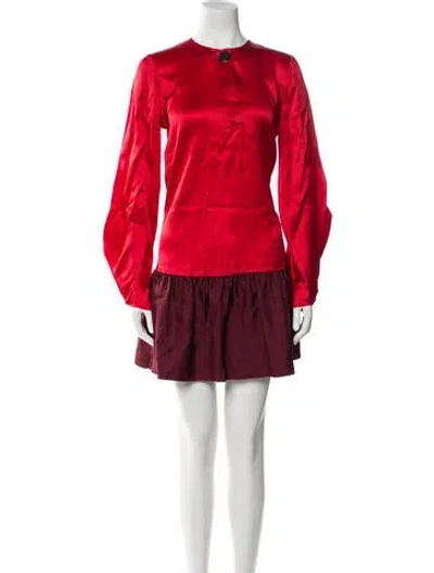 Pre-owned Roksanda Crew Neck Mini Dress In Red