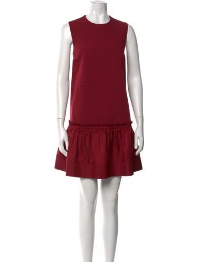 Pre-owned Roksanda Crew Neck Mini Dress In Red
