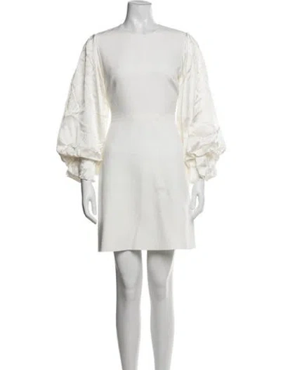 Pre-owned Roksanda Crew Neck Mini Dress In White