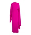 Roksanda Demetria Cape-effect Pleated Crepe Gown In Pink
