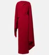 Roksanda Demetria Caped Crêpe Gown In Red