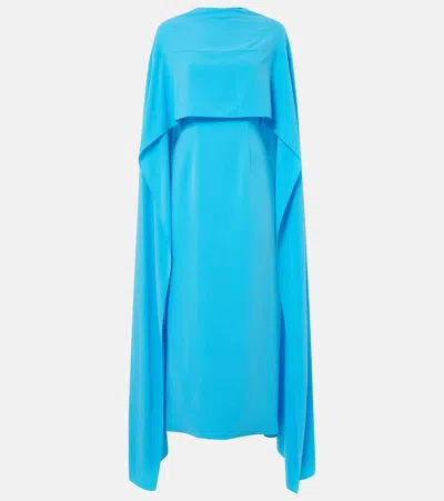 Roksanda Elina Caped Midi Dress In Blue