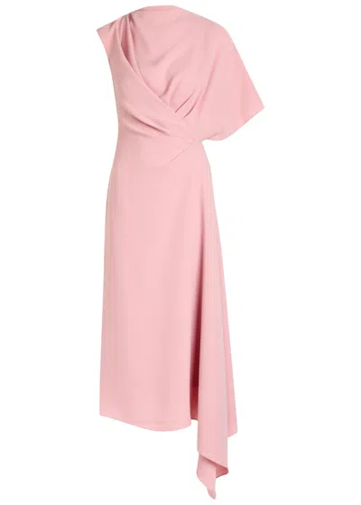 Roksanda Elva Gathered Crepe Midi Dress In Multi