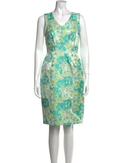 Pre-owned Roksanda Floral Print Knee-length Dress In Green