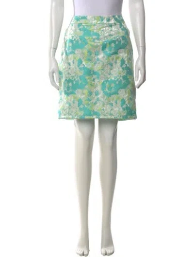 Pre-owned Roksanda Floral Print Knee-length Skirt In Green