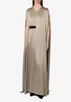 Roksanda Fyeris Caped-overlay Belted Gown In Green