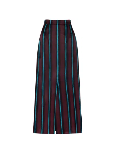 Roksanda Gestreifter Huda Midirock In Brown