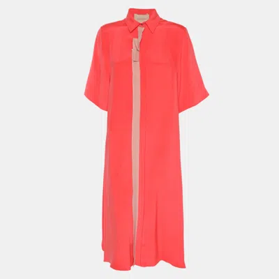 Pre-owned Roksanda Ilincic Orange Silk Dress S