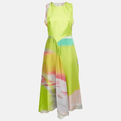 Pre-owned Roksanda Ilincic Roksanda Multicolor Silk Sleeveless Midi Dress M