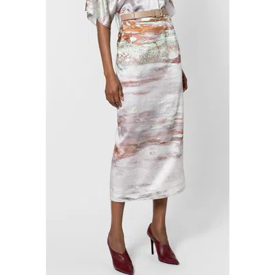 Roksanda Irma High Waisted Printed Skirt In White