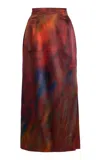 Roksanda Irma Printed Silk-blend Midi Skirt In Multi