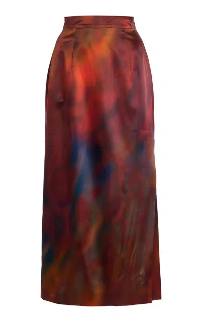Roksanda Irma Printed Silk-blend Midi Skirt In Multi