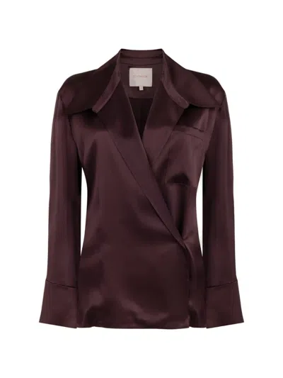 Roksanda Jana Silk-satin Top In Red