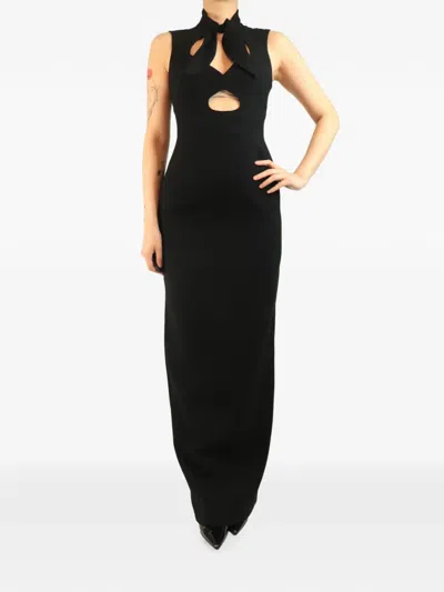Pre-owned Roksanda Kamaria Keyhole Maxi Dress In Black