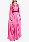 Roksanda Khalyn Draped Silk Gown In Pink