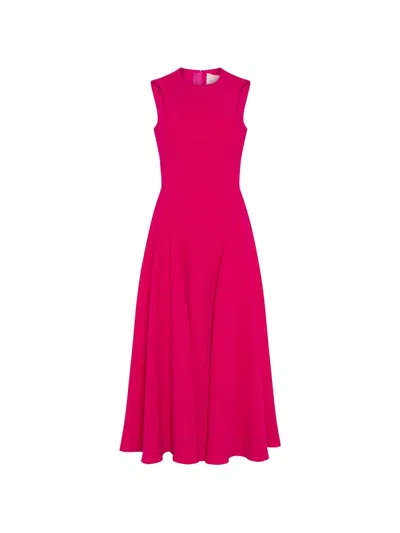 Roksanda Kora Flared Midi Dress In Pink