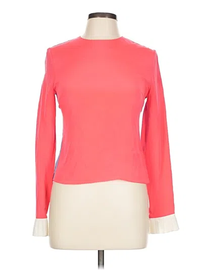 Pre-owned Roksanda Long Sleeve Top Orange Mock Neckline Tops