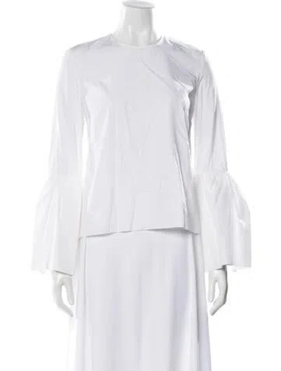 Pre-owned Roksanda Long Sleeve Top In White