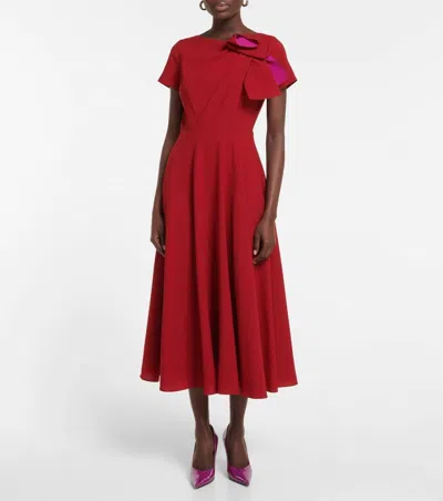 Roksanda Luna Midi Dress In Liberty Red