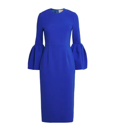 Roksanda Margo Midi Dress In Blue