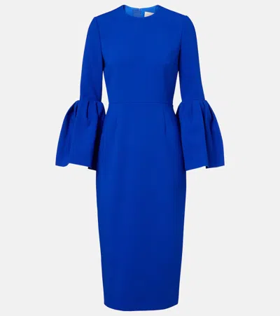 Roksanda Margot Crêpe Midi Dress In Blue