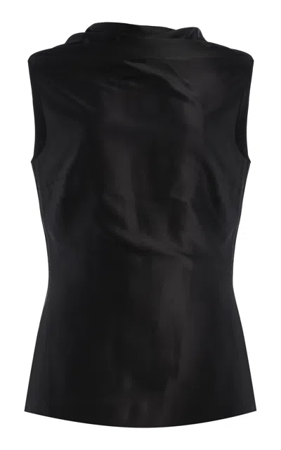 Roksanda Maris Silk-satin Top In Black