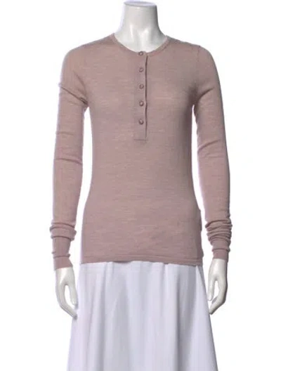 Pre-owned Roksanda Merino Wool Crew Neck Sweater In Pink