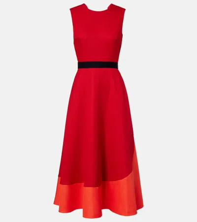 Roksanda Mire Colorblocked Midi Dress In Red