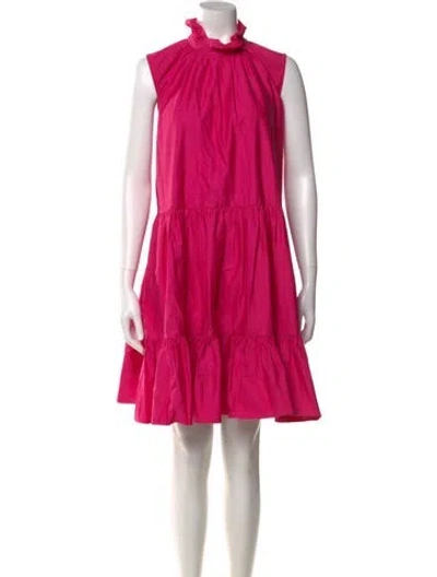 Pre-owned Roksanda Mock Neck Knee-length Dress In Multi