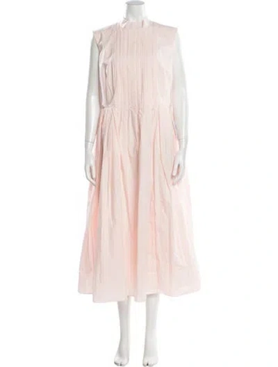 Pre-owned Roksanda Mock Neck Long Dress In Pink