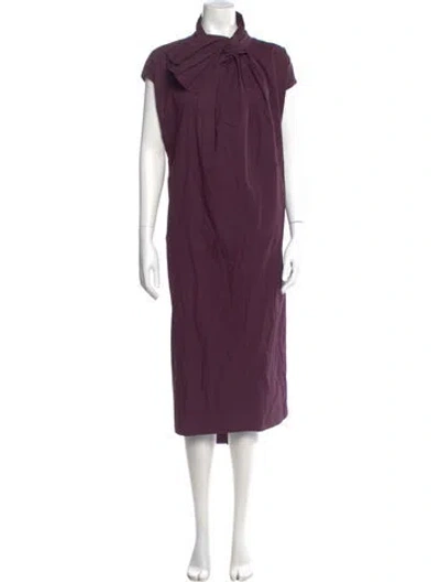Pre-owned Roksanda Mock Neck Long Dress In Purple