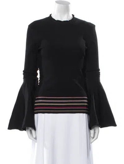 Pre-owned Roksanda Mock Neck Long Sleeve Sweatshirt In Black