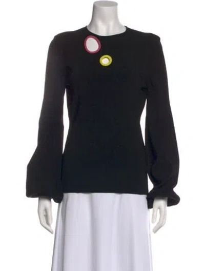 Pre-owned Roksanda Mock Neck Long Sleeve Sweatshirt In Black