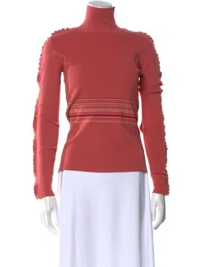 Pre-owned Roksanda Mock Neck Long Sleeve Sweatshirt In Pink