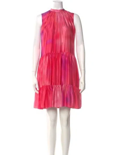 Pre-owned Roksanda Mock Neck Mini Dress In Pink