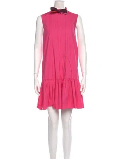 Pre-owned Roksanda Mock Neck Mini Dress In Pink